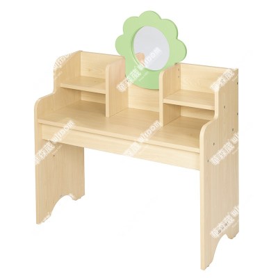 华森葳儿童布娃娃妈咪化妆台-浅绿色 布娃娃衣柜-浅绿色