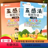 [一二年级]五感法看图写话(含视频讲解 小学一年级 [正版]看图写话一二年级思维导图五感法写作文看图说话写话训练每日一练