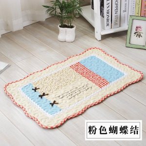 美帮汇绗缝手工拼布全棉椅垫防滑客厅布艺田园卧室垫子进入地垫机洗