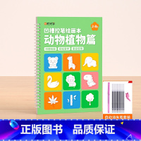 [凹槽绘画本]动物植物+消失笔 [正版]幼儿魔法凹槽绘画本幼儿园控笔训练字帖儿童凹槽画画本3-6-8岁学画画图画本入门初