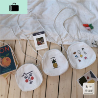 韩国ins森系文艺小清新帆布包 chic可爱软妹学生斜挎包少女单肩包NEW LAKE女士单肩包