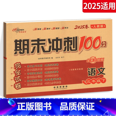 语文 小学三年级 [正版]2025新版 期末冲刺100分三年级下册语文试卷 人教版小学生3年级下册 语文同步练习专项单元