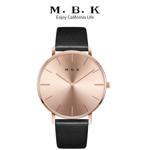 M.B.K欧美品牌女士潮流轻奢石英表 女表时尚小众ins风简约时尚防水两针手表男表新款3001L-1