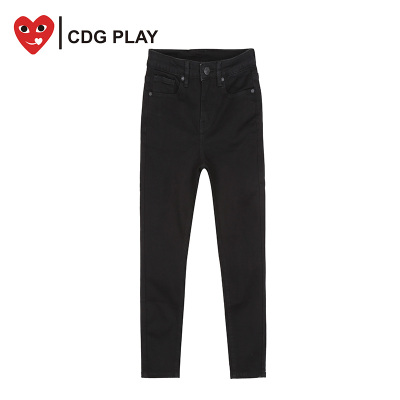 CDGPLAY商场同款2021春季新款女士韩版潮流黑色小脚牛仔长裤