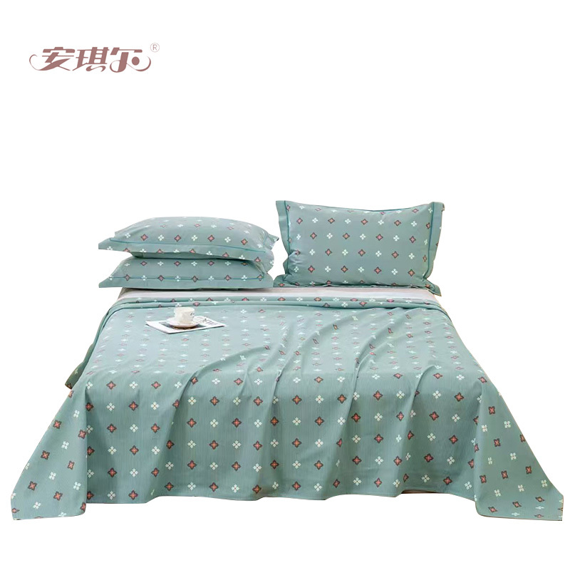 安琪尔小竹棉床单三件套(床单245*250cm枕套48*74cm)套