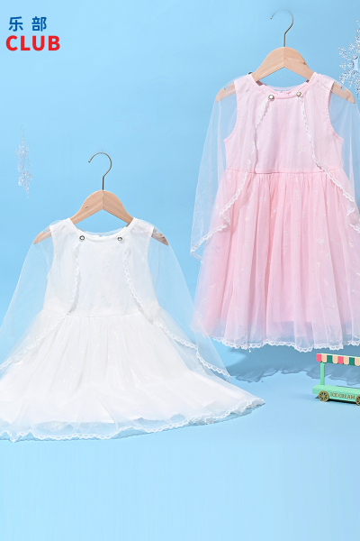 [1件3折]铅笔俱乐部童装2025夏装新款女童连衣裙公主裙儿童网纱裙表演裙子