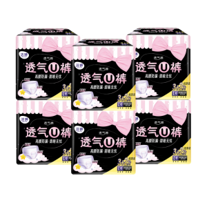 洁婷裤型卫生巾透气U裤夜用安心裤安睡裤30片 L码