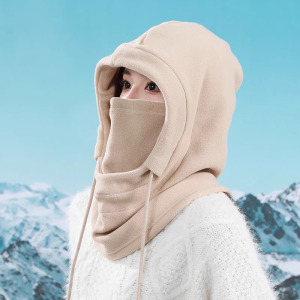 保暖帽子秋冬男女士骑行防风面罩防寒头套围脖一体帽加绒加厚