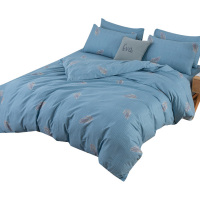 美帮汇床上四件套全棉床笠全棉被套三件套学生宿舍寝室双人1.8m床品套件