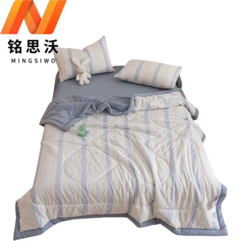 铭思沃四件套1.5*2.0m床 蓝条纹 套