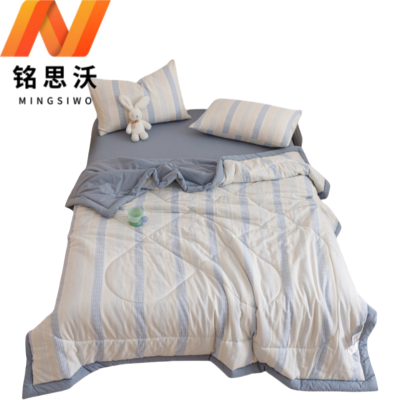 铭思沃四件套1.5*2.0m床 蓝条纹 套
