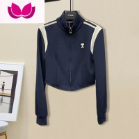 七斓网红炸街小个子套装女秋季新款立领拉链长袖卫衣工装休闲裤套