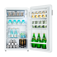 美的(Midea)家用电冰箱 93升单门一级低音复古白色小冰箱单温冷藏租房家用宿舍办公室可放美妆BC-93MF