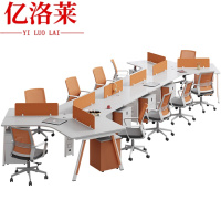 亿洛莱 十人职员桌椅+柜 6228*2192mm 套
