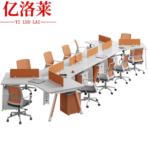 亿洛莱 十人职员桌椅+柜 6228*2192mm 套