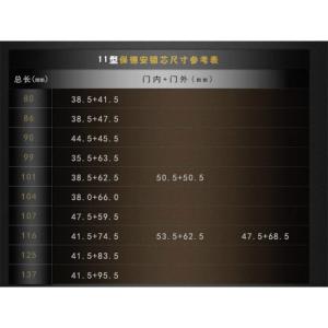 BONJEAN锁芯 老式防盗11型锁芯房大锁芯防技开防锡纸