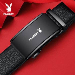 花花公子男士皮带真皮自动扣2025新款商务休闲纯皮裤带牛皮男腰带