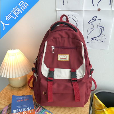 FENGHOU香港书包女韩版原宿ulzzang初中生中学生高中生背包大容量双肩包学生书包