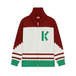 高田贤三(Kenzo)运动卫衣男士长袖立领拉链羊毛套头衫男秋冬时尚