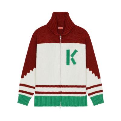 高田贤三(Kenzo)运动卫衣男士长袖立领拉链羊毛套头衫男秋冬时尚