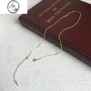 JiMi极细无吊坠素链蛇骨项链女款轻奢小众装饰颈链高级感配饰锁骨链男