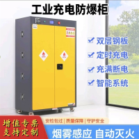 易企采 两门A款三代锂电池智能充电储存防火防爆柜铅蓄电池排风安全柜电瓶车电池防火箱