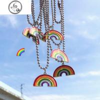 欧美个性ins原宿彩虹项链复古蹦迪土酷女孩童趣百搭情侣闺蜜 JiMi