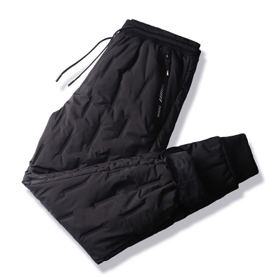 HLCOMAN羽绒棉裤男外穿户外加绒加厚冬季东北骑车防风防寒保暖运动长裤子棉裤