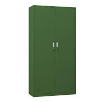 鑫升顺铁皮更衣柜宿舍储物柜钢制内务柜制式绿皮衣帽柜绿色2门更衣