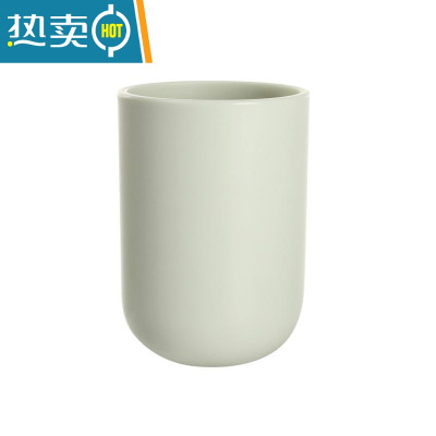 敬平日式清新简约旅行漱口杯套装 情侣创意刷牙杯 塑料磨砂水杯洗漱杯 浅绿色