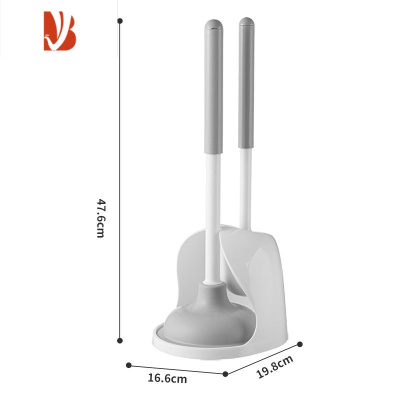 三维工匠马桶刷皮搋子疏通器厕所卫生间清洁刷带底座套装家用无死角