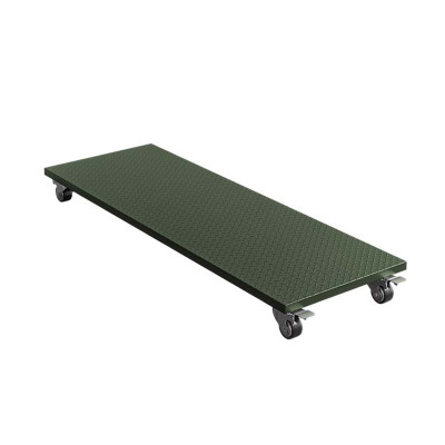 DXBG移动托盘战备物资平板推车移动仓储物资运输推车军绿色移动托盘2000*600*170mm