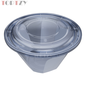 toptzy TZ5071807 一次性餐盒圆形外卖打包盒 50个