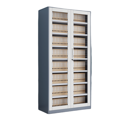 景福达档案柜通玻7层灰白90*40*185cm台