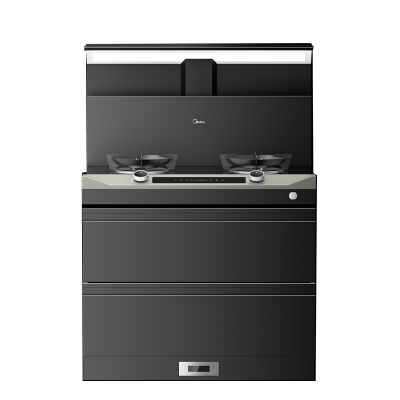 美的(Midea)[晴空FD90]消毒款 集成灶一体式 26风量油烟机 蒸汽洗 5.2kW燃气灶 消毒柜