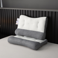 针织棉透气大豆反牵引护颈枕