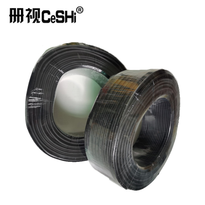 册视带屏蔽黑色双排双并无氧铜音频线2芯卷