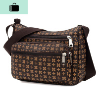 女包韩版新款pu中老年斜跨包女士休闲大容量单肩包妈妈咪轻便布包NEW LAKE女士单肩包