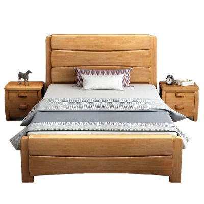 鑫木樽职员床120*200*100cm+5cm床垫+床头柜1组