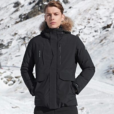 七匹狼短款羽绒服男士青年连帽冬季休闲外套轻薄新款正品男装