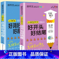 [全2册]好词好句好段+好开头好结尾 小学通用 [正版]小学生好词好句好段一二三四五六年级语文作文书素材优美句子积累大全