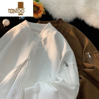 YANXU港风拉链夹克男2023潮牌感宽松百搭外套痞帅休闲上衣服