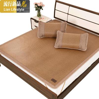 凉席1.8m床折叠三件套竹加厚藤席空调席子1.5米学生单人1.2 三维工匠