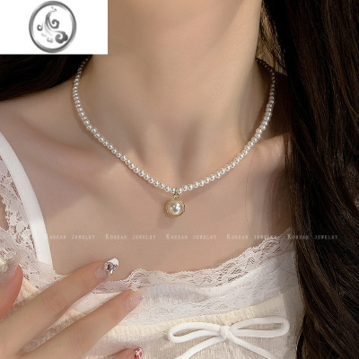 JiMi法式珍珠项链女款夏轻奢小众高级感气质配饰2023年新款锁骨链颈链
