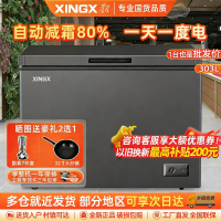 星星(XINGX)BD/BC-303QE家用小型冰柜 卧式冷柜预涂内胆单温厨房商用保鲜设备303升自动减霜1级能效