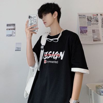 2021短袖男T恤港风ins潮流帅气体恤原宿风学生大码上衣服戈琳诗祺