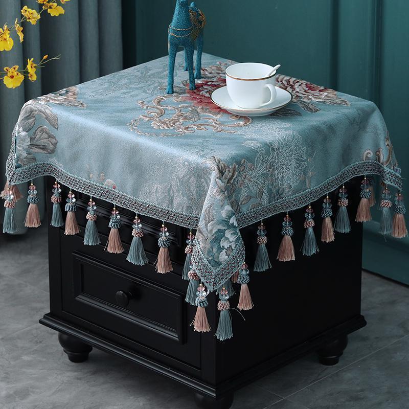 家柏饰(CORATED)卧室小桌子欧式防尘套罩布艺正方形小方巾床头柜家用装饰防尘盖布