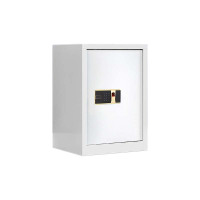 湘渭保密柜财务档案柜文件柜办公室资料储物柜保险柜单门白色--指纹密码锁