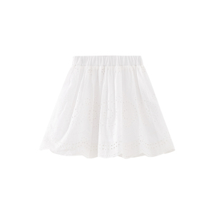 [2件2折价:36]moomoo童装女童裙装夏季新款梭织通花绣女中童半裙