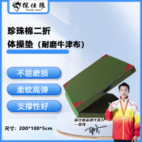 探仕狼 TSL-T2015体操垫仰卧起坐垫绿色珍珠棉有机硅布 二折体操垫 5个装 200*100*5cm